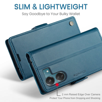 For Xiaomi Poco C65 4G CaseMe 023 Butterfly Buckle Litchi Texture RFID Anti-theft Leather Phone Case(Blue) by CaseMe