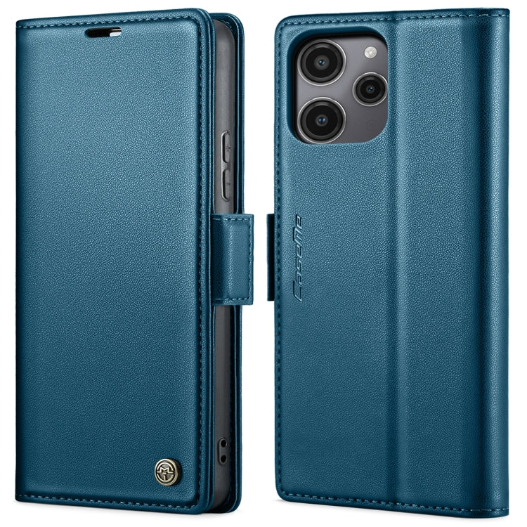For Xiaomi Poco C65 4G CaseMe 023 Butterfly Buckle Litchi Texture RFID Anti-theft Leather Phone Case(Blue) by CaseMe