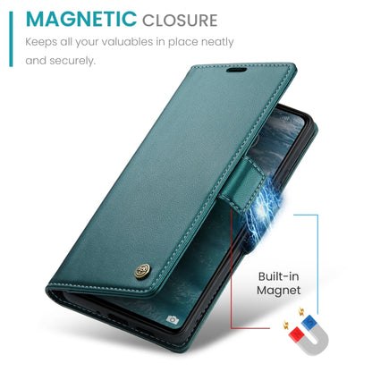 For Xiaomi Poco C65 4G CaseMe 023 Butterfly Buckle Litchi Texture RFID Anti-theft Leather Phone Case(Pearly Blue) - Xiaomi Cases by CaseMe | Online Shopping UK | buy2fix