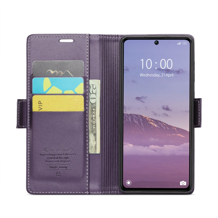 For Xiaomi Redmi Note 13 Pro 5G CaseMe 023 Butterfly Buckle Litchi Texture RFID Anti-theft Leather Phone Case(Pearly Purple) - Xiaomi Cases by CaseMe | Online Shopping UK | buy2fix