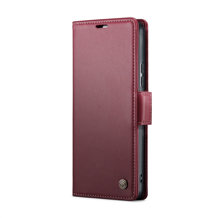 For Xiaomi Poco X6 5G CaseMe 023 Butterfly Buckle Litchi Texture RFID Anti-theft Leather Phone Case(Wine Red) - Xiaomi Cases by CaseMe | Online Shopping UK | buy2fix