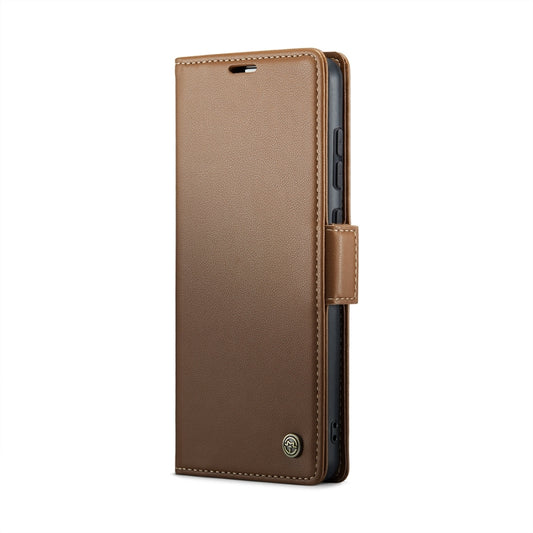 For Xiaomi Poco X6 Pro 5G/Redmi K70E 5G CaseMe 023 Butterfly Buckle Litchi Texture RFID Anti-theft Leather Phone Case(Brown) by CaseMe