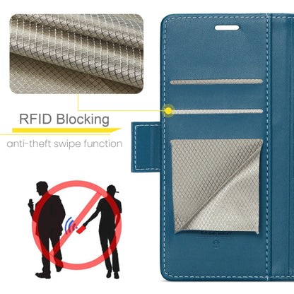 For Xiaomi Poco X6 Pro 5G/Redmi K70E 5G CaseMe 023 Butterfly Buckle Litchi Texture RFID Anti-theft Leather Phone Case(Blue) - K70E Cases by CaseMe | Online Shopping UK | buy2fix