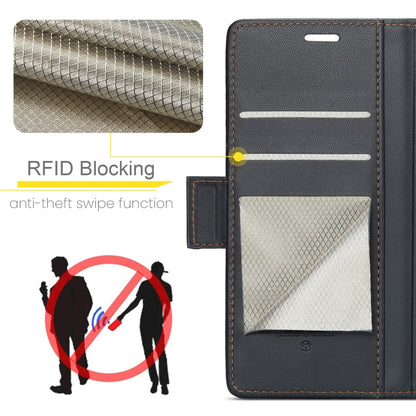 For Xiaomi Redmi Note 13 4G CaseMe 023 Butterfly Buckle Litchi Texture RFID Anti-theft Leather Phone Case(Black) - Xiaomi Cases by CaseMe | Online Shopping UK | buy2fix