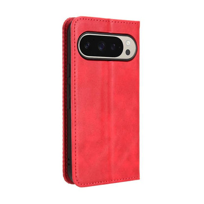 For Google Pixel 10 Pro / 10 Magnetic Buckle Retro Texture Leather Phone Case(Red) - Google Cases by buy2fix | Online Shopping UK | buy2fix