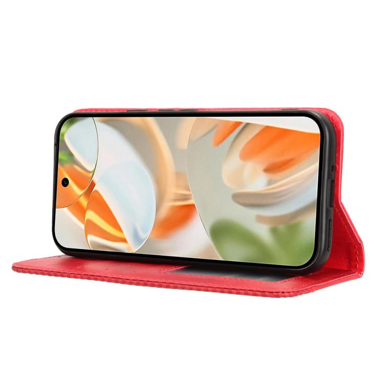 For Google Pixel 10 Pro / 10 Magnetic Buckle Retro Texture Leather Phone Case(Red) - Google Cases by buy2fix | Online Shopping UK | buy2fix