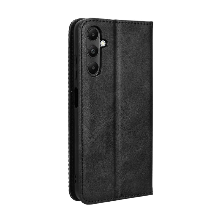 For Samsung Galaxy M14 4G / A05s 4G Magnetic Buckle Retro Texture Leather Phone Case(Black) by buy2fix