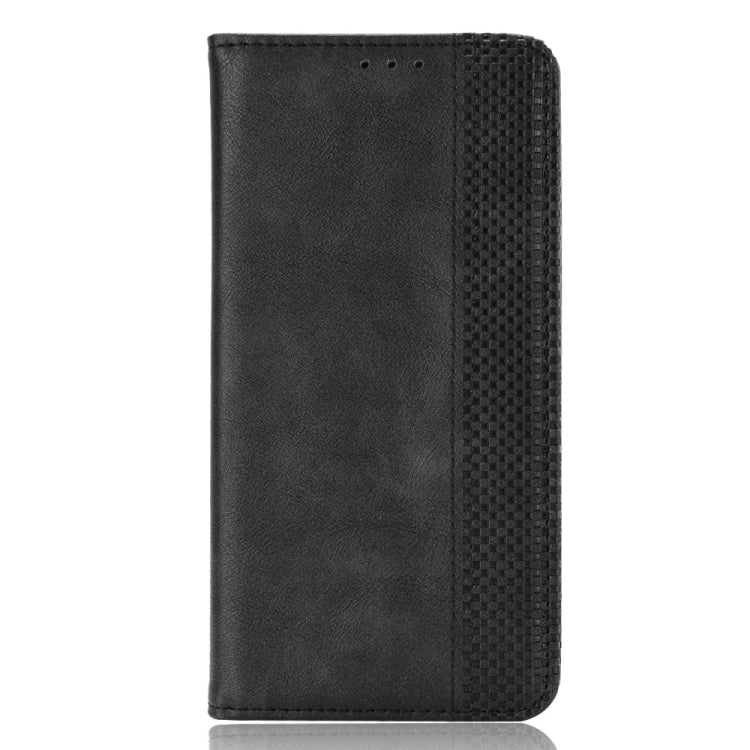 For Sony Xperia 1 V Magnetic Buckle Retro Texture Leather Phone Case(Black) - Sony Cases by buy2fix | Online Shopping UK | buy2fix