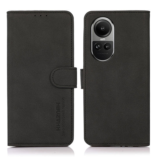 For OPPO Reno10 / Reno10 Pro Global KHAZNEH Matte Texture Leather Phone Case(Black)