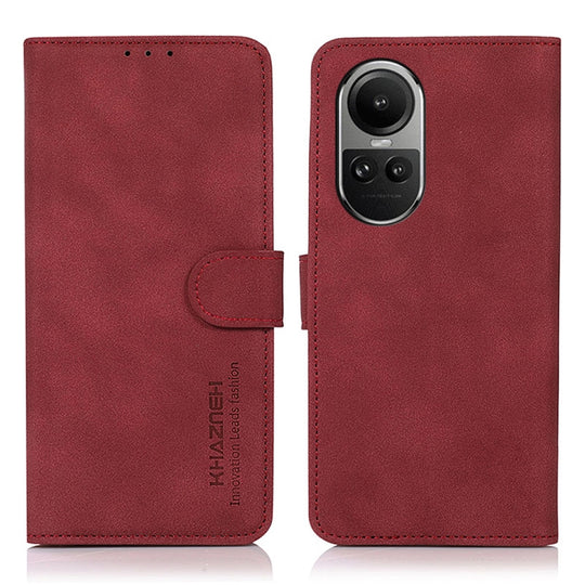 For OPPO Reno10 / Reno10 Pro Global KHAZNEH Matte Texture Leather Phone Case(Red)