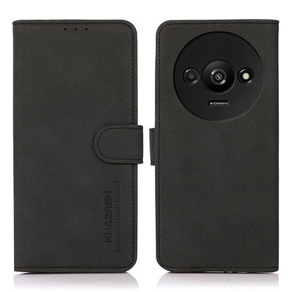 For Xiaomi Redmi A3 KHAZNEH Matte Texture Leather Phone Case(Black) - Xiaomi Cases by buy2fix | Online Shopping UK | buy2fix