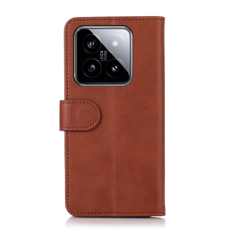 For Xiaomi 14 Pro Cow Texture Leather Phone Case(Brown) - 14 Pro Cases by buy2fix | Online Shopping UK | buy2fix