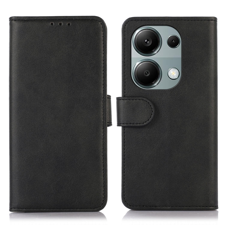 For Xiaomi Redmi Note 13 4G Cow Texture Leather Phone Case(Black) - Note 13 Cases by buy2fix | Online Shopping UK | buy2fix