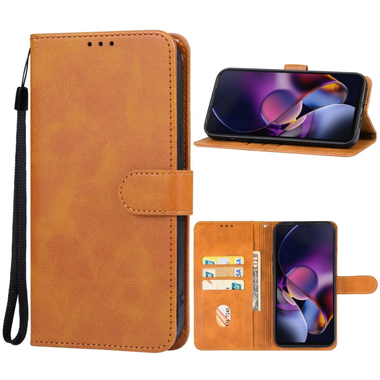 For Motorola Moto G Stylus 5G 2024 Leather Phone Case(Brown) - Motorola Cases by buy2fix | Online Shopping UK | buy2fix