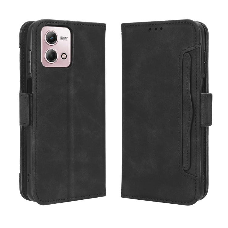 For Motorola Moto G Stylus 5G 2023 Skin Feel Calf Texture Card Slots Leather Phone Case(Black) - Motorola Cases by buy2fix | Online Shopping UK | buy2fix