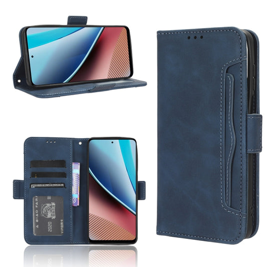 For Motorola Moto G Stylus 5G 2023 Skin Feel Calf Texture Card Slots Leather Phone Case(Blue) - Motorola Cases by buy2fix | Online Shopping UK | buy2fix