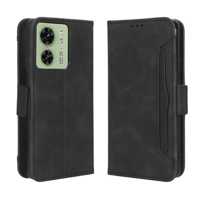 For Motorola Edge 40 Skin Feel Calf Texture Card Slots Leather Phone Case(Black) - Motorola Cases by buy2fix | Online Shopping UK | buy2fix
