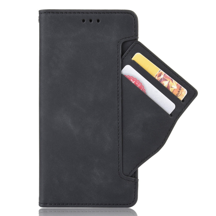 For Motorola Moto G52J 5G Skin Feel Calf Texture Card Slots Leather Phone Case(Black) - Motorola Cases by buy2fix | Online Shopping UK | buy2fix