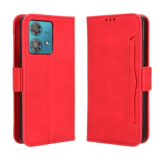 For Motorola Edge 40 Neo 5G Skin Feel Calf Texture Card Slots Leather Phone Case(Red) by buy2fix
