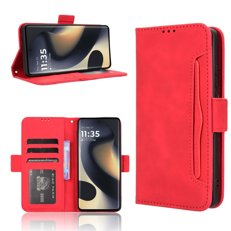 For Motorola Edge 2024 5G Skin Feel Calf Texture Card Slots Leather Phone Case(Red) by buy2fix