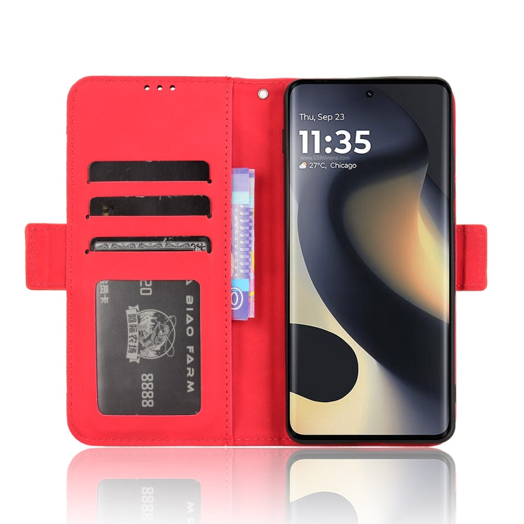 For Motorola Edge 2024 5G Skin Feel Calf Texture Card Slots Leather Phone Case(Red) by buy2fix