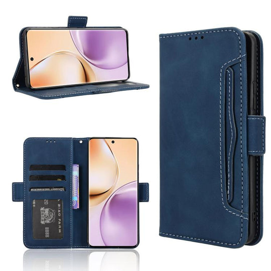 For Realme 14 Pro 5G Skin Feel Calf Texture Card Slots Leather Phone Case(Blue)