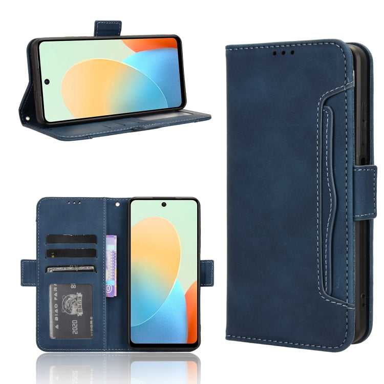 For Tecno Spark Go 2024 / Spark 20C Skin Feel Calf Texture Card Slots Leather Phone Case(Blue) by buy2fix