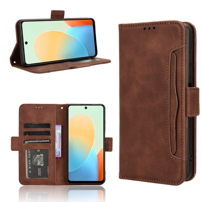 For Tecno Spark Go 2024 / Spark 20C Skin Feel Calf Texture Card Slots Leather Phone Case(Brown) by buy2fix
