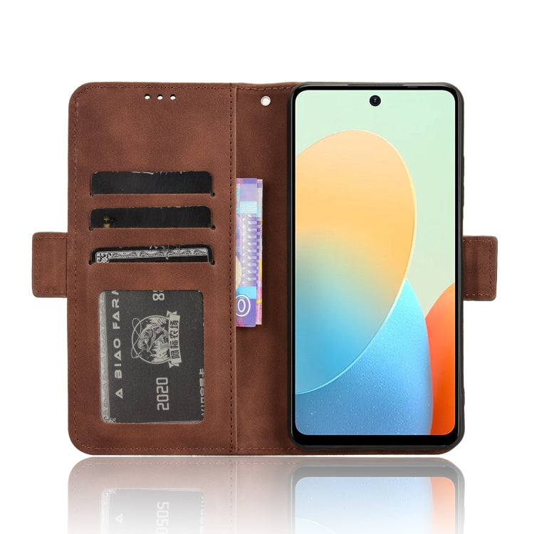 For Tecno Spark Go 2024 / Spark 20C Skin Feel Calf Texture Card Slots Leather Phone Case(Brown) by buy2fix