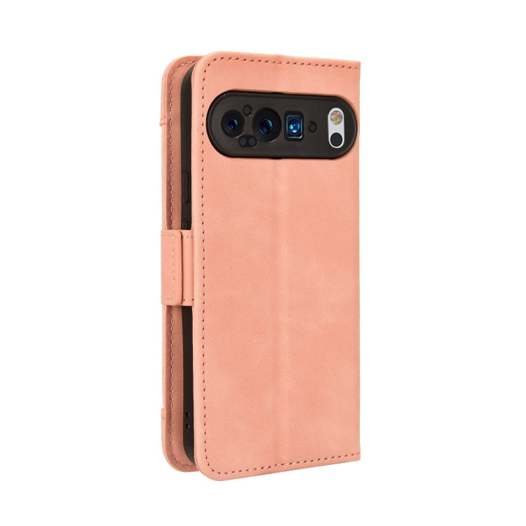 For Google Pixel 9 Skin Feel Calf Texture Card Slots Leather Phone Case(Pink) by buy2fix