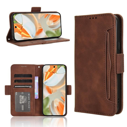For Google Pixel 10 Pro XL Skin Feel Calf Texture Card Slots Leather Phone Case(Brown) - Google Cases by buy2fix | Online Shopping UK | buy2fix