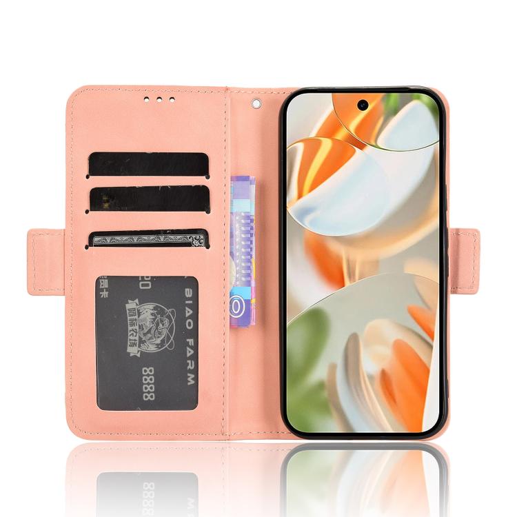 For Google Pixel 10 Pro / 10 Skin Feel Calf Texture Card Slots Leather Phone Case(Pink) - Google Cases by buy2fix | Online Shopping UK | buy2fix