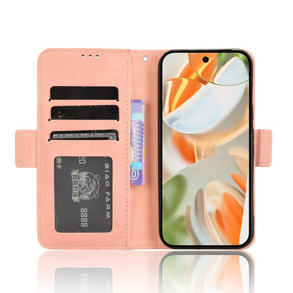 For Google Pixel 10 Pro / 10 Skin Feel Calf Texture Card Slots Leather Phone Case(Pink) - Google Cases by buy2fix | Online Shopping UK | buy2fix