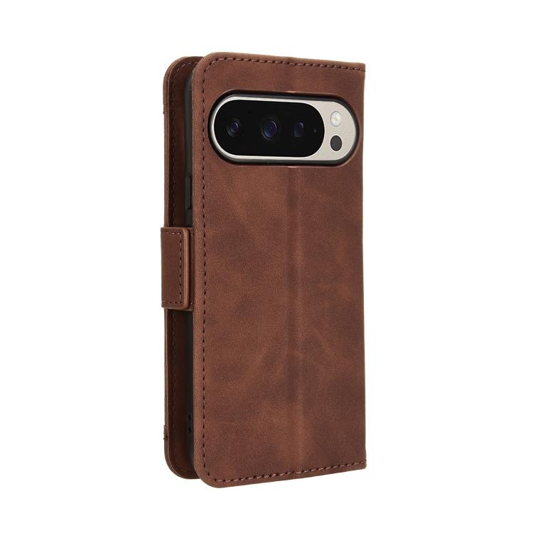 For Google Pixel 10 Pro / 10 Skin Feel Calf Texture Card Slots Leather Phone Case(Brown) - Google Cases by buy2fix | Online Shopping UK | buy2fix