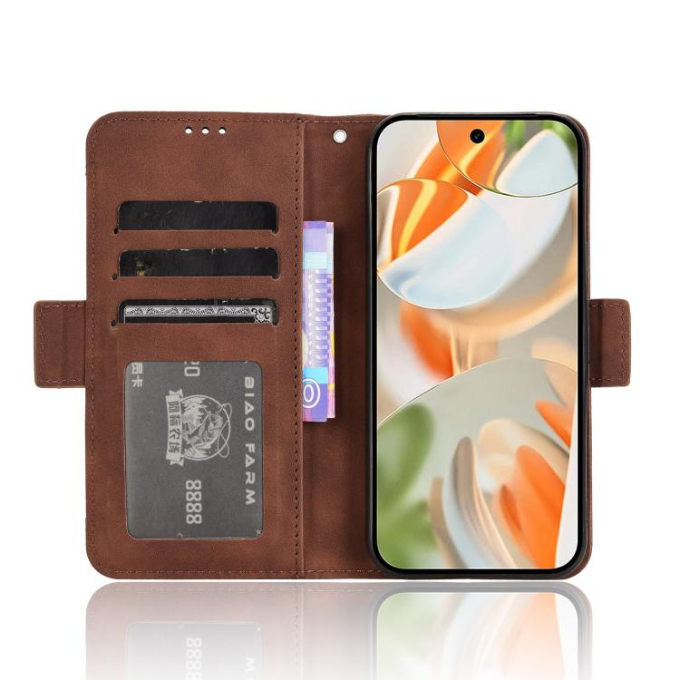 For Google Pixel 10 Pro / 10 Skin Feel Calf Texture Card Slots Leather Phone Case(Brown) - Google Cases by buy2fix | Online Shopping UK | buy2fix