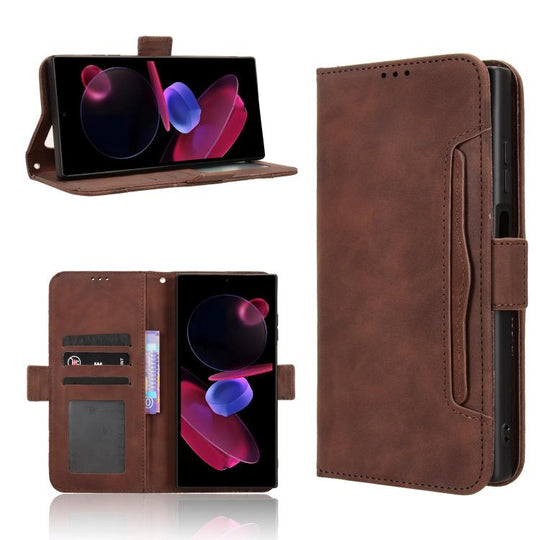 For Oukitel C62 / C62 Pro Skin Feel Calf Texture Card Slots Leather Phone Case(Brown)