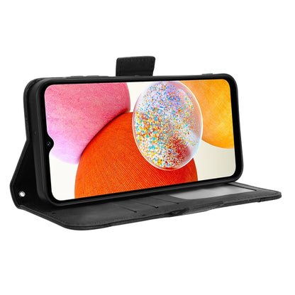 For Samsung Galaxy A15 Skin Feel Calf Texture Card Slots Leather Phone Case(Black) by buy2fix