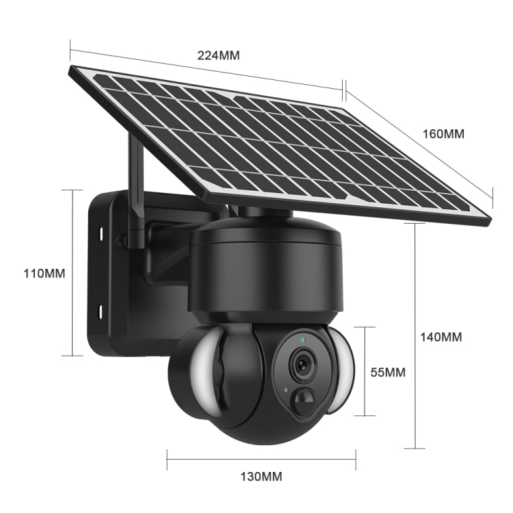 SHIWOJIA IP66 Waterproof 4G 3MP Solar Dome IP Camera, Two-way Audio & PIR Motion Detection & Night Vision, Version:EU(Black) - Wireless Camera by buy2fix | Online Shopping UK | buy2fix