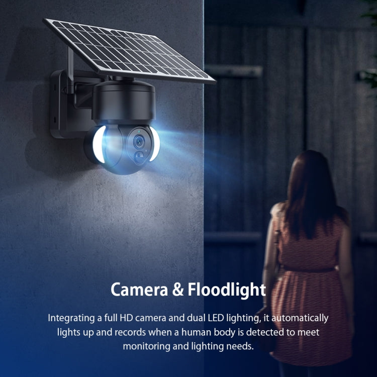 SHIWOJIA IP66 Waterproof 4G 3MP Solar Dome IP Camera, Two-way Audio & PIR Motion Detection & Night Vision, Version:US(Black) - Wireless Camera by buy2fix | Online Shopping UK | buy2fix