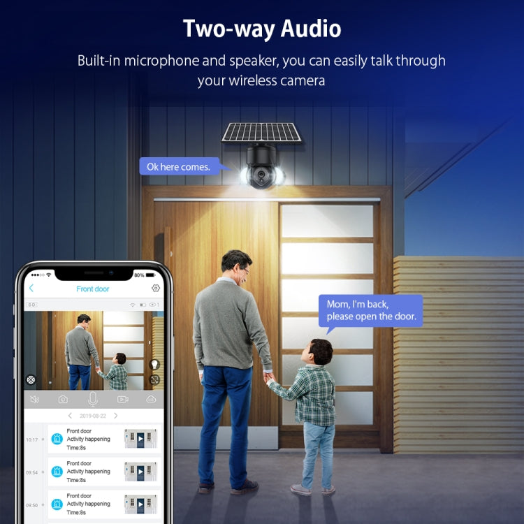 SHIWOJIA IP66 Waterproof 4G 3MP Solar Dome IP Camera, Two-way Audio & PIR Motion Detection & Night Vision, Version:US(Black) - Wireless Camera by buy2fix | Online Shopping UK | buy2fix
