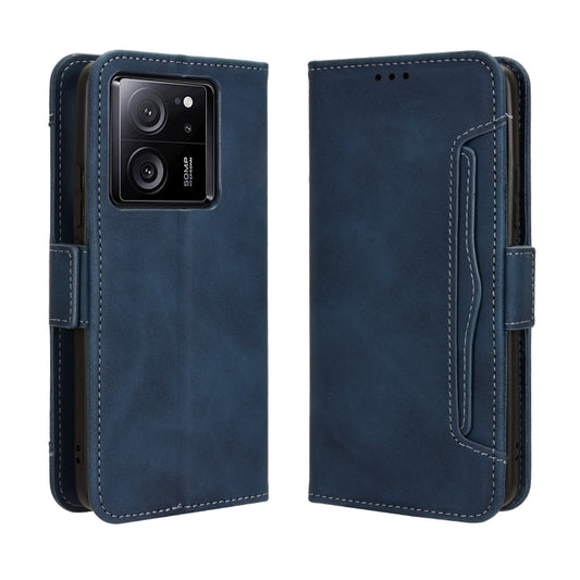 For Xiaomi Redmi K60 Ultra Skin Feel Calf Texture Card Slots Leather Phone Case(Blue) by buy2fix