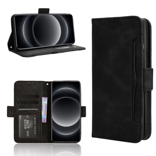 For Xiaomi 14 Ultra Skin Feel Calf Texture Card Slots Leather Phone Case(Black)