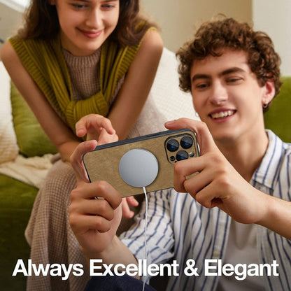 For iPhone 13 Skin Feel Leather MagSafe Magnetic Phone Case(Brown) by buy2fix