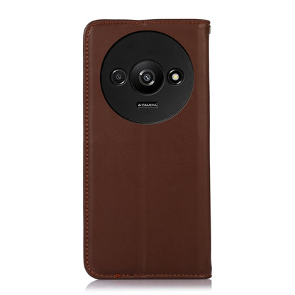 For Xiaomi Redmi A3 KHAZNEH Nappa Top Layer Cowhide Leather Phone Case(Brown) - Xiaomi Cases by buy2fix | Online Shopping UK | buy2fix