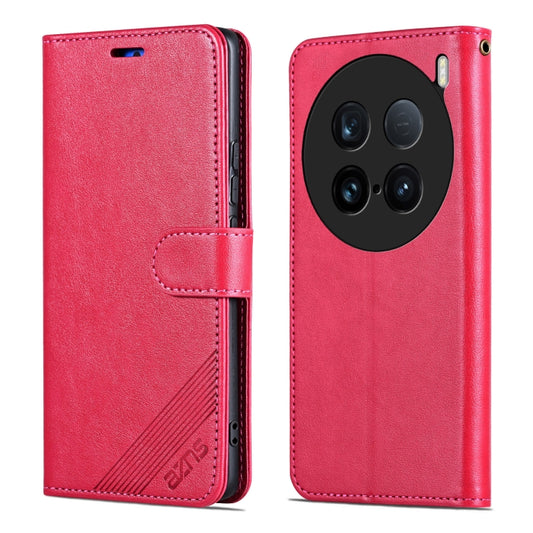 For vivo X100 Ultra AZNS Sheepskin Texture Flip Leather Phone Case(Red) by AZNS