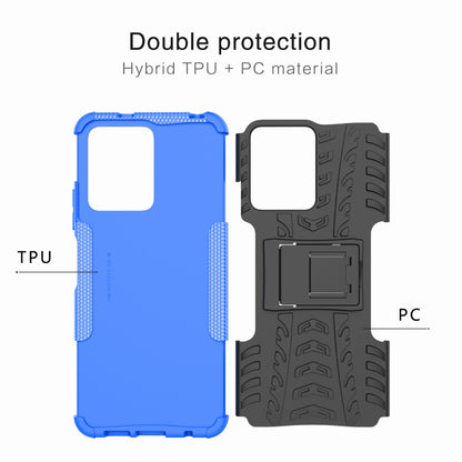 For Xiaomi Redmi Note 12 4G Global Tire Texture TPU + PC Phone Case with Holder(Red) - Xiaomi Cases by buy2fix | Online Shopping UK | buy2fix