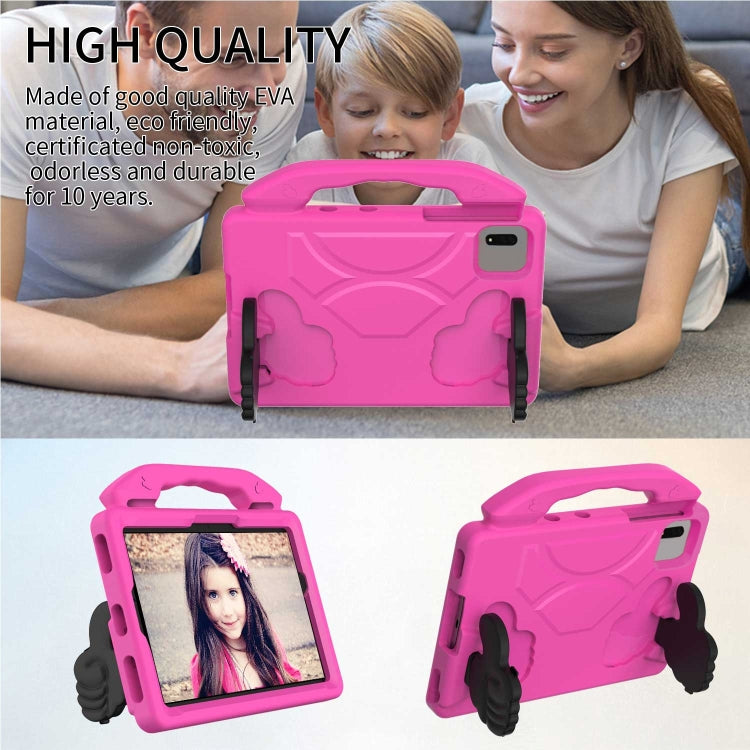 For Samsung Galaxy Tab S7 / S8 Children EVA Shockproof Tablet Case with Thumb Bracket(Rose Red) by buy2fix