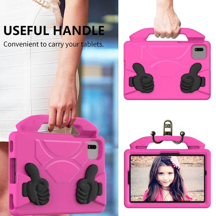 For Samsung Galaxy Tab S7 / S8 Children EVA Shockproof Tablet Case with Thumb Bracket(Rose Red) by buy2fix