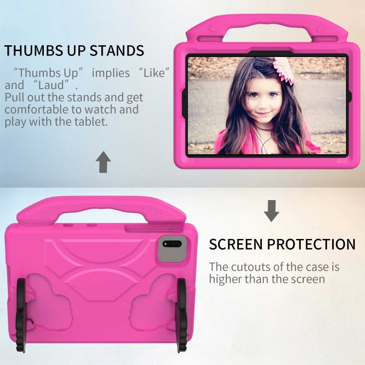 For Samsung Galaxy Tab S7 / S8 Children EVA Shockproof Tablet Case with Thumb Bracket(Rose Red) by buy2fix