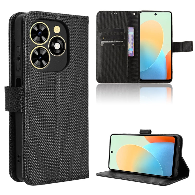 For Tecno Spark Go 2024 Diamond Texture Leather Phone Case(Black) by buy2fix